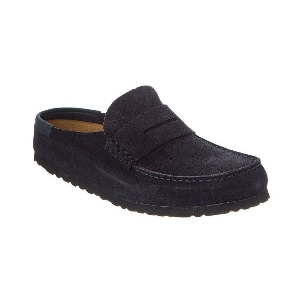 Birkenstock Naples Narrow Wrapped Suede Clog, Blue